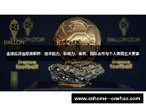 金球奖评选标准解析：技术能力、影响力、荣誉、团队合作与个人表现五大要素